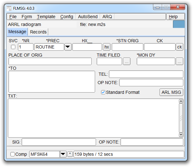 Sending Forms Using the NBEMS Software