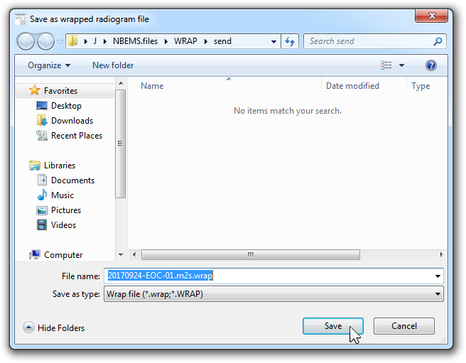 Sending Forms Using the NBEMS Software